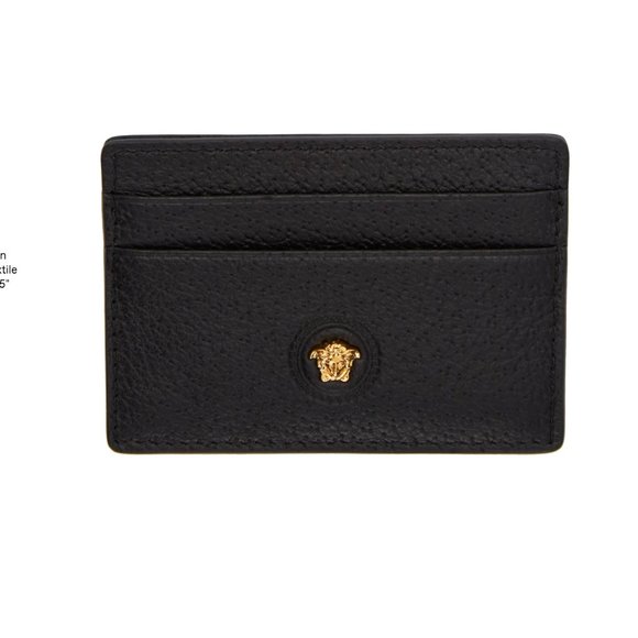 NEW Versace Medusa Black Card Holder - Picture 1 of 3